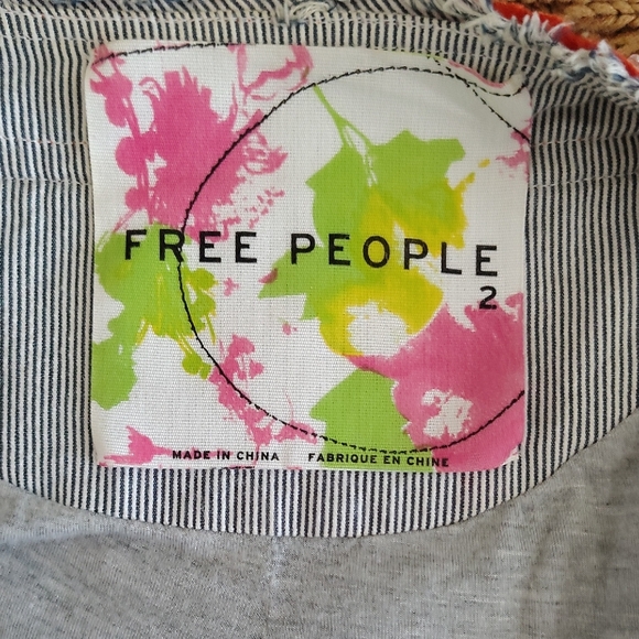 Free People Gray and Orange Blazer - Picture 5 of 10